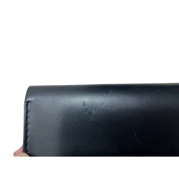 Saint Laurent Black Leather Eye Glass Sunglasses Case Pouch Holder - Picture 5 of 6